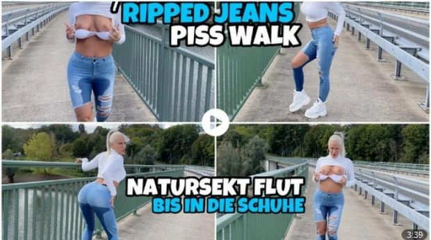 Public Jeans Piss Walk with Lara HD [Uniform, Puffy Nipples] (2023 | Mp4)