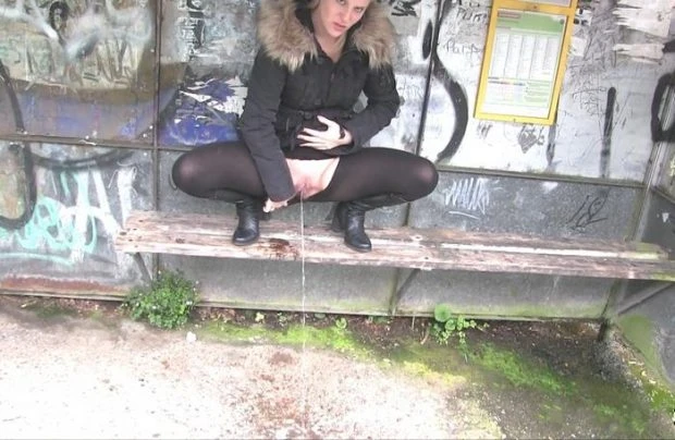 Risky Public Piss At The Bus Stop with Lara HD [Orgy, Public Sex] (2023 | Mp4)