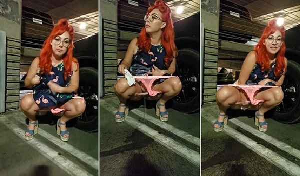 Pissing In Parking Lot with Scarlett Rivers HD [Pissing In Action, Squirting] (2023 | Mp4)