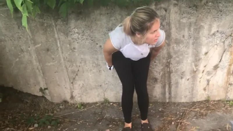 Teen Pees All Over Wall Outside In Tight Black Leggings HD [Perverse, Satin Sex] (2023 | Mp4)