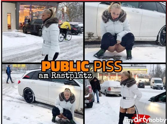 Pissed Centers On Parking - Mega Public Piss with Lara HD [Selfpee, Gaping Pussy] (2023 | Mp4)