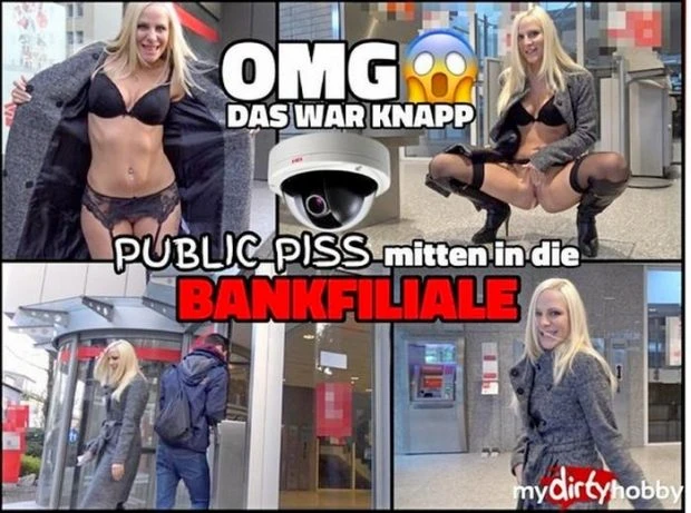 Public Piss In The Middle Of The Bank with Lara HD [Water Sports, All Girl] (2023 | Mp4)