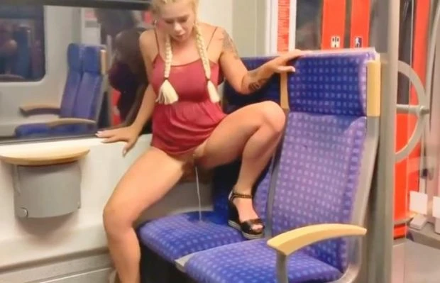 Naughty Piss On Train Seat HD [Pissing In Glass, Pissing] (2023 | MPEG-4)