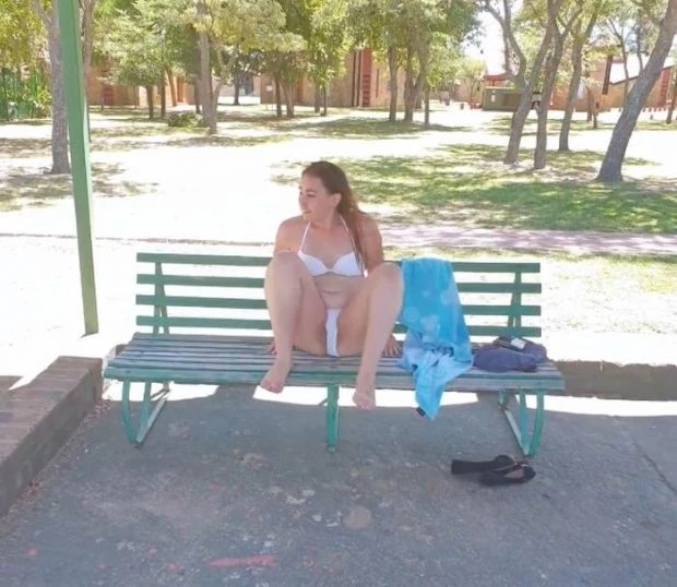 Risky Public Bench Pissing At Holiday Resort with Kinky-Bitch FullHD [Rimjob, Humiliation] (2023 | MPEG-4)
