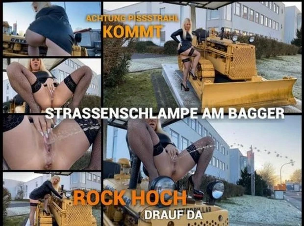 Street Bitch On The Excavator - Rock Up - Up There - Be Careful Pissing with Devil-Sophie FullHD [Drink Urine, Fuck Machine] (2023 | MPEG-4)