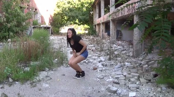 Outdoor Desperation And Thrilling Pee In Ruins with Eva FullHD [Drink Urine, Fuck Machine] (2023 | MPEG-4)