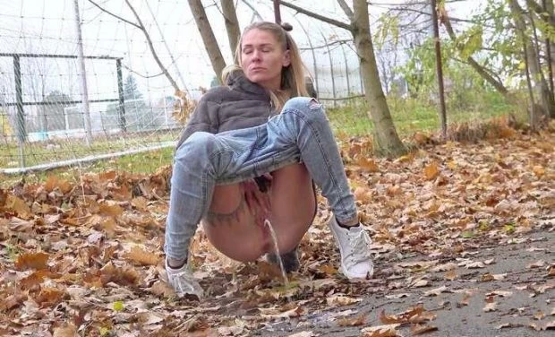 Piss on leaf covered path with Claudia Macc FullHD [Piss Spitting, Domination] (2024 | MPEG-4)